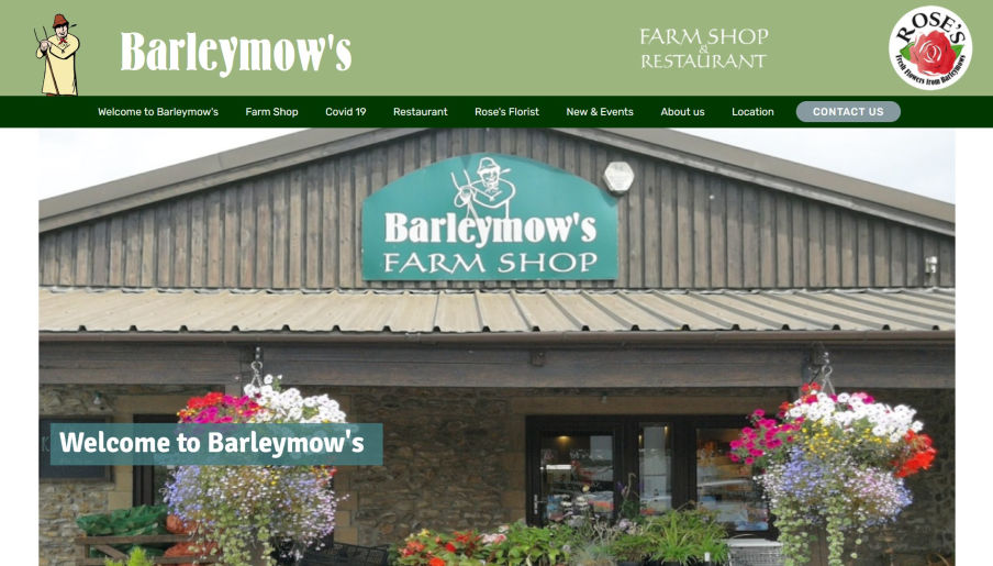 Barleymows Farm Shop website screenshot