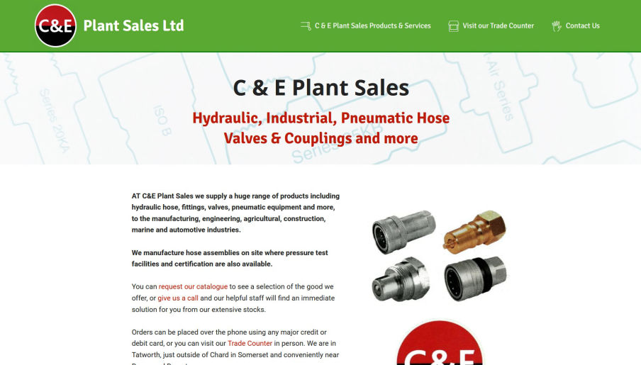 Screenshot of C & E Plant website