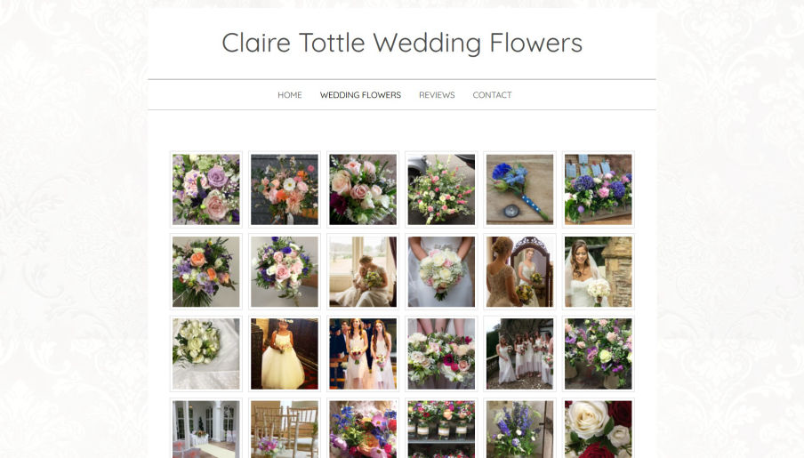 Claire Tottle Wedding Flowers website