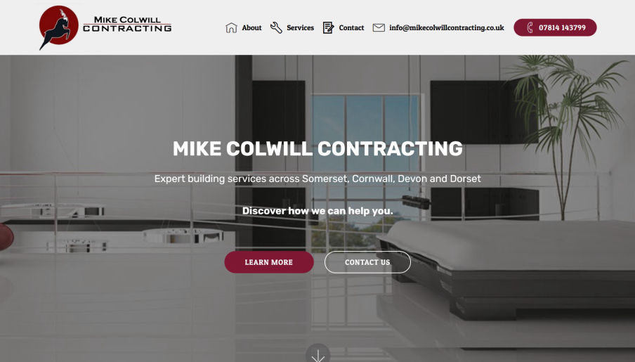 Website of Mike Colwill Contracting by Gammonstake