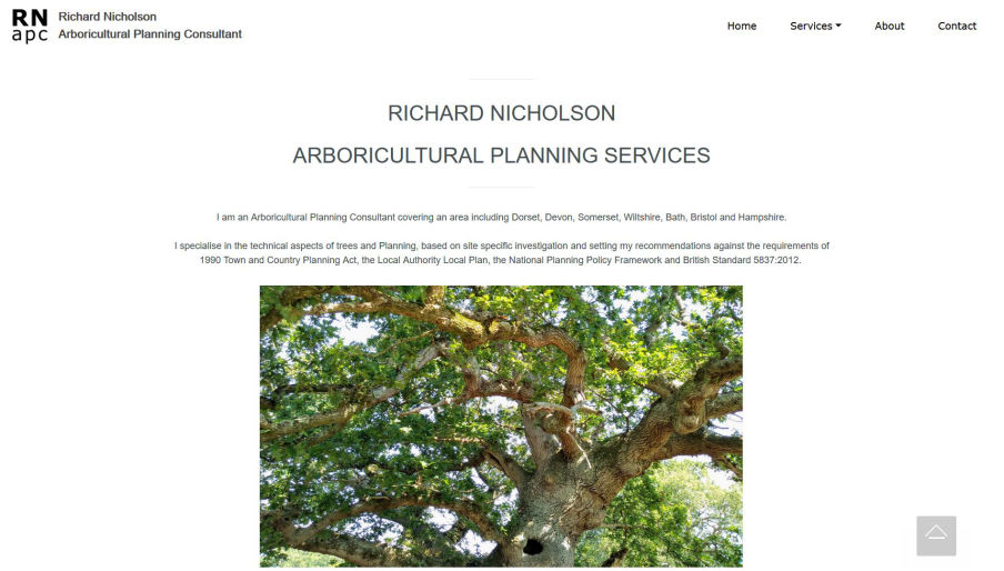Richard Nicholson Arboricultural Planning Services website