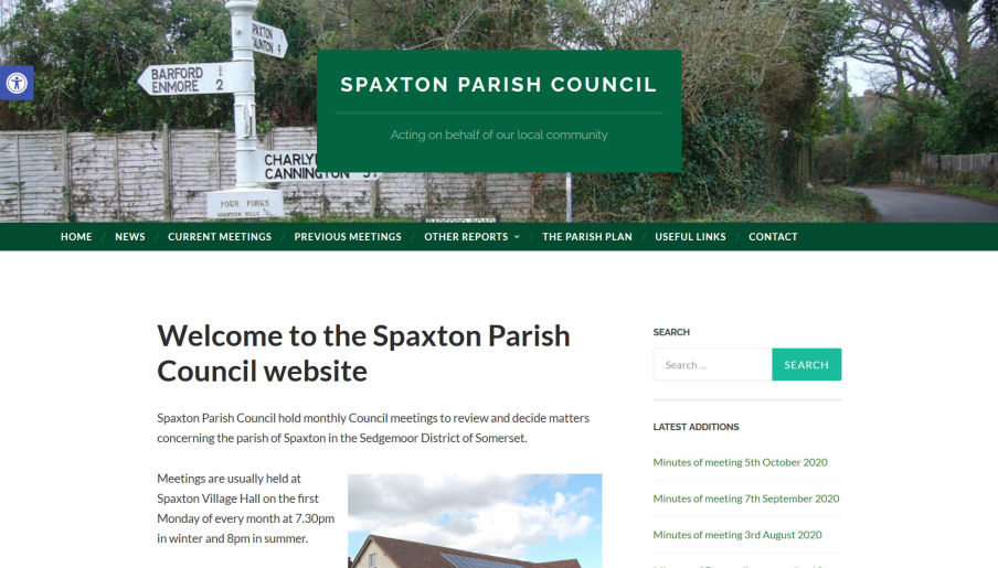 Spaxton Parish Council website by Gammons Take