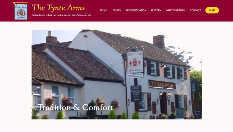 The Tynte Arms website screenshot